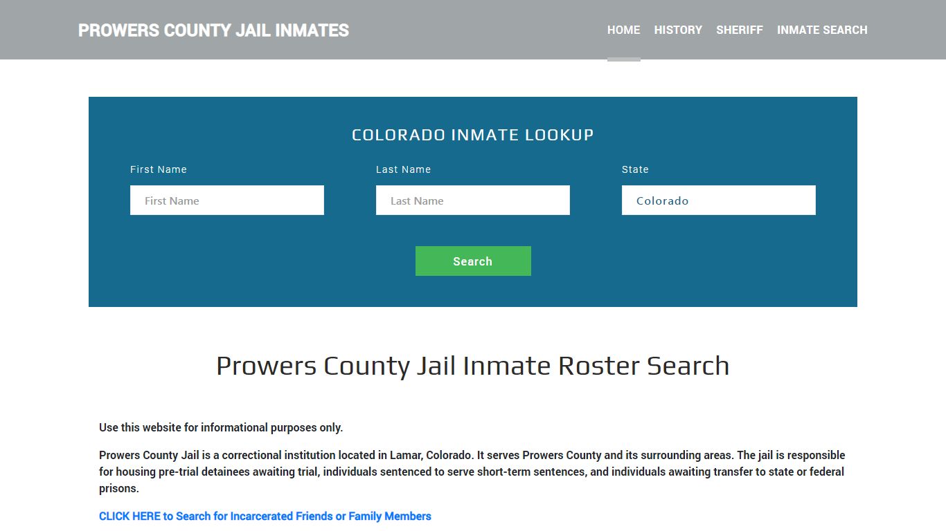 Prowers County Jail Inmate Roster Lookup, Lamar, CO