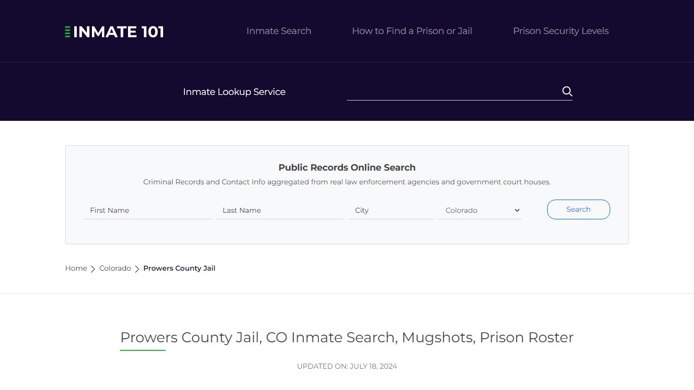 Prowers County Jail, CO Inmate Search, Mugshots, Prison Roster